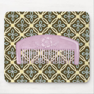 Mousepad Comb Lavanda sobre fundo de chocolate