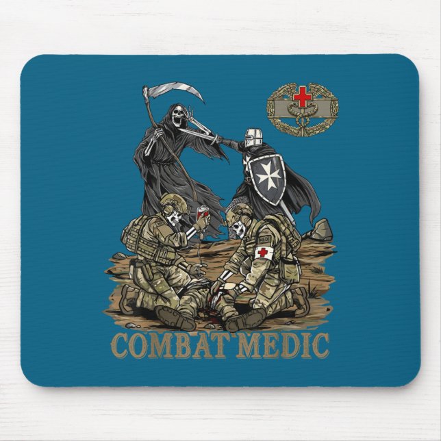 Mousepad Combat Medic 68w Veterano Doc Design Sobrevivente (Frente)