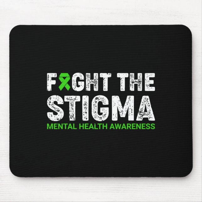 Mousepad Combata o estigma guerreiro da conscientização sob (Frente)