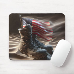 Mousepad Combate às Botas com Bandeira Americana