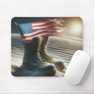 Mousepad Combate às Botas com Bandeira Americana