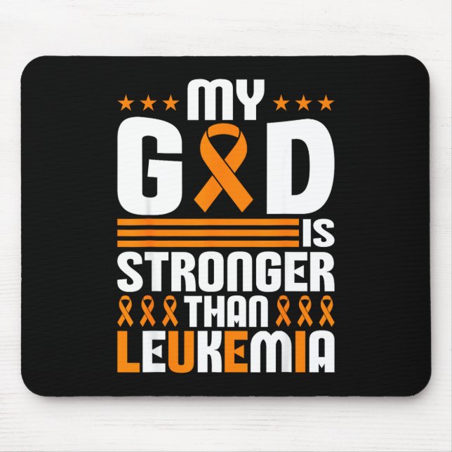 Mousepad Combatentes da Leucemia Infantil Mãe Fita Laranja  (Frente)