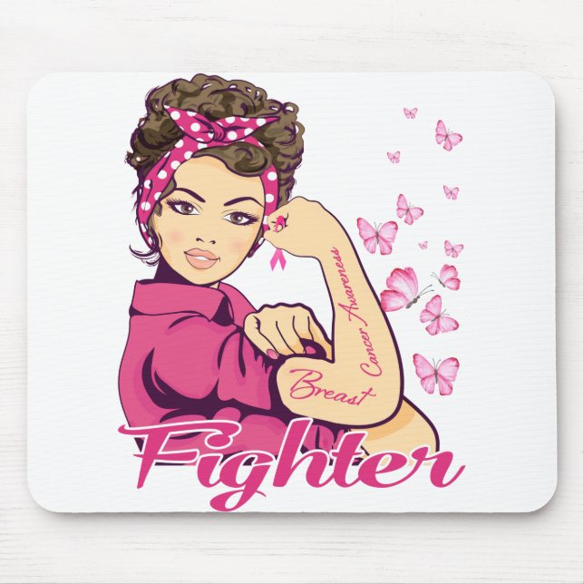 Mousepad Combater a consciência do Cancer da Mama Rosie Riv (Frente)