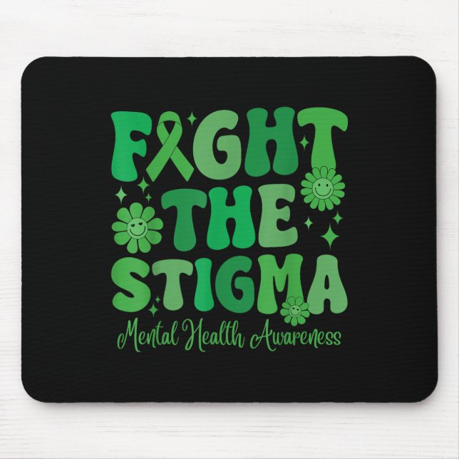 Mousepad Combater A Saúde Mental Estigmática Leopardo E A C (Frente)
