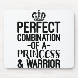 Mousepad Combinação Perfeita De Princesa E Guerreira