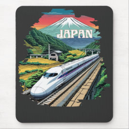 Mousepad Comboio a bala japonês e Monte Fuji