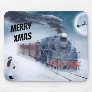 Mousepad Comboio de Natal com Garota