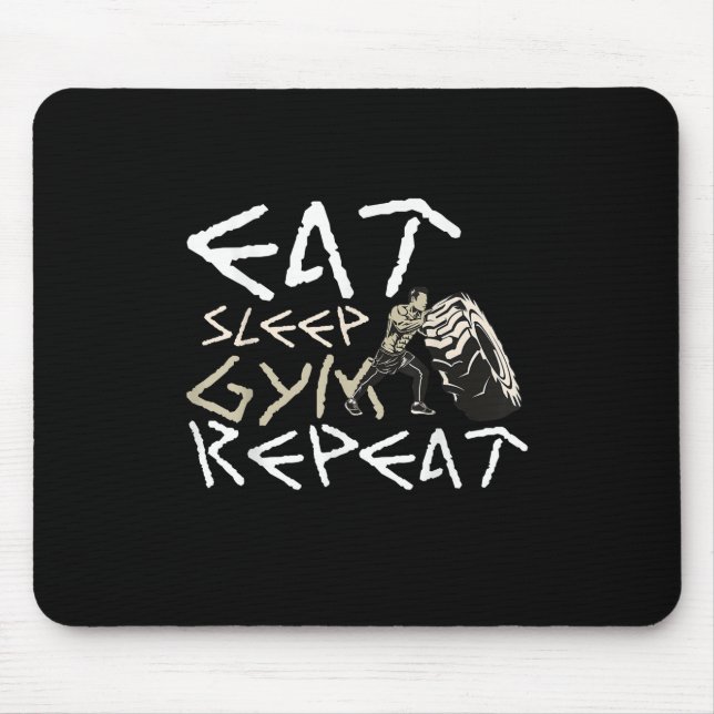Mousepad Come Sleep Gym Repete Citação Engraçada (Frente)