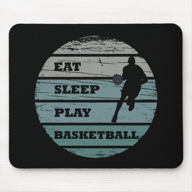 Mousepad Come sono joga basquete retro (Frente)