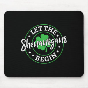 Mousepad Começam as Travessuras Dia de São Patrício Vintage