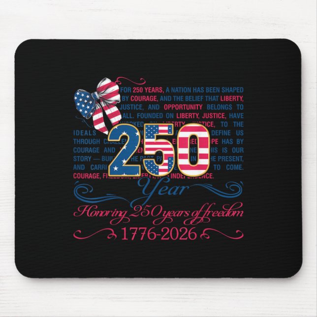 Mousepad Comemorando 250 Anos de Liberdade EUA (Frente)