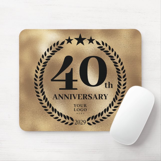 Mousepad Comemorativa do 40º aniversário da Dourada Empresa (Com mouse)