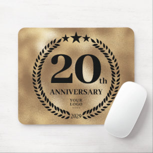 Mousepad Comemorativo do 20 de Negócios Dourado