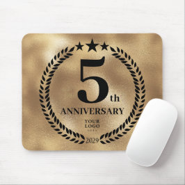 Mousepad Comemorativo do 5 de Negócios Dourado