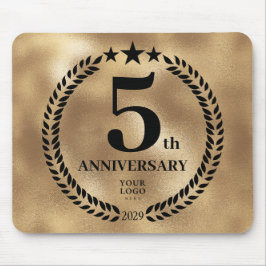 Mousepad Comemorativo do 5 de Negócios Dourado