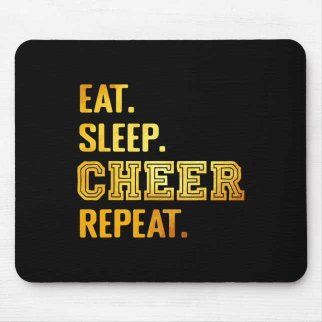 Mousepad Comer Dormir Aplaudir Repetir Palhaço Cheerleader  (Frente)