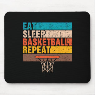 Mousepad Comer. Dormir. Basquete. Repetir. Jovens basqueteb