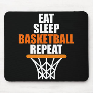 Mousepad Comer. Dormir. Basquete. Repetir. T para basquete