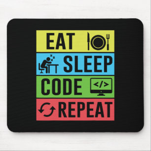 Mousepad Comer Dormir Codificar Repetir Divertido Programaç