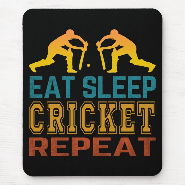 Mousepad Comer Dormir Críquete Repetir (Frente)