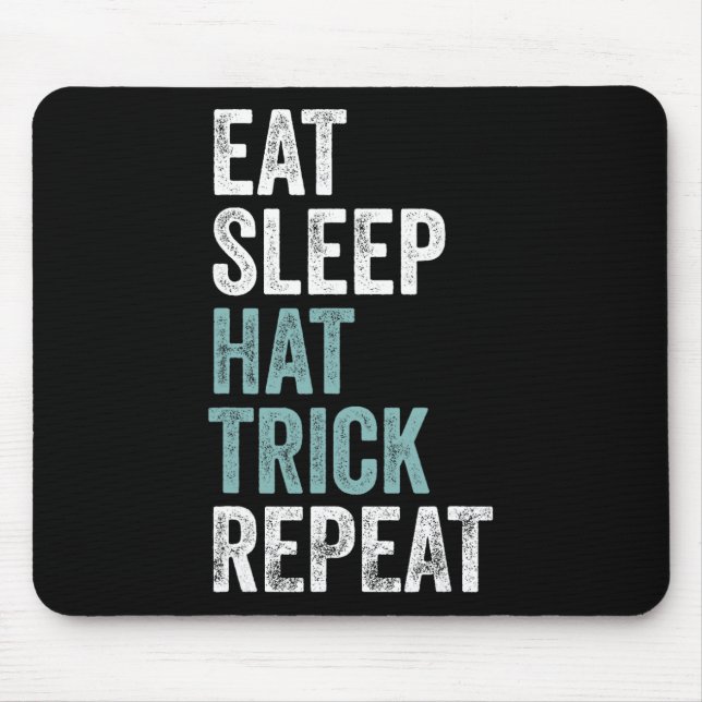 Mousepad Comer Dormir Hat Trick Repetir Engraçado Futebol H (Frente)