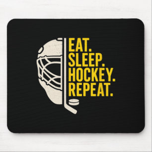 Mousepad Comer Dormir Hockey Repetir Para Jogadores de Hock