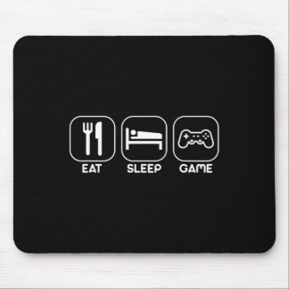 Mousepad Comer Dormir Jogo Camiseta Divertida de Presente d