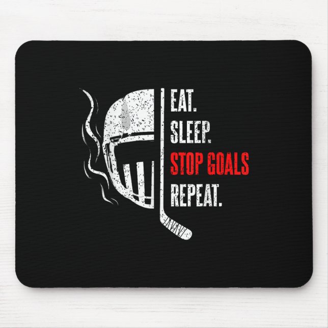 Mousepad Comer Dormir Parar Metas Repetir Goleiro Goleiro G (Frente)