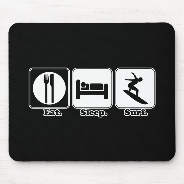 Mousepad comer dormir surfar (Frente)