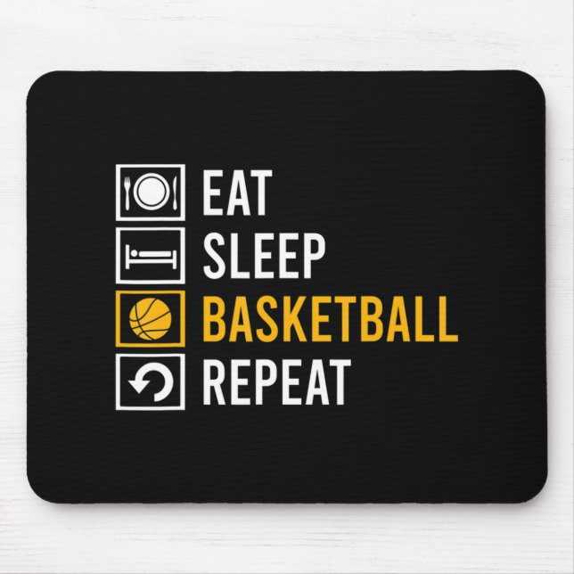 MOUSEPAD COMER REPETIÇÃO DE BASQUETEBOL DE SONO (Frente)