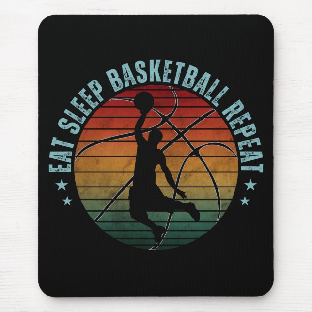 MOUSEPAD COMER REPETIÇÃO DE BASQUETEBOL DE SONO (Frente)