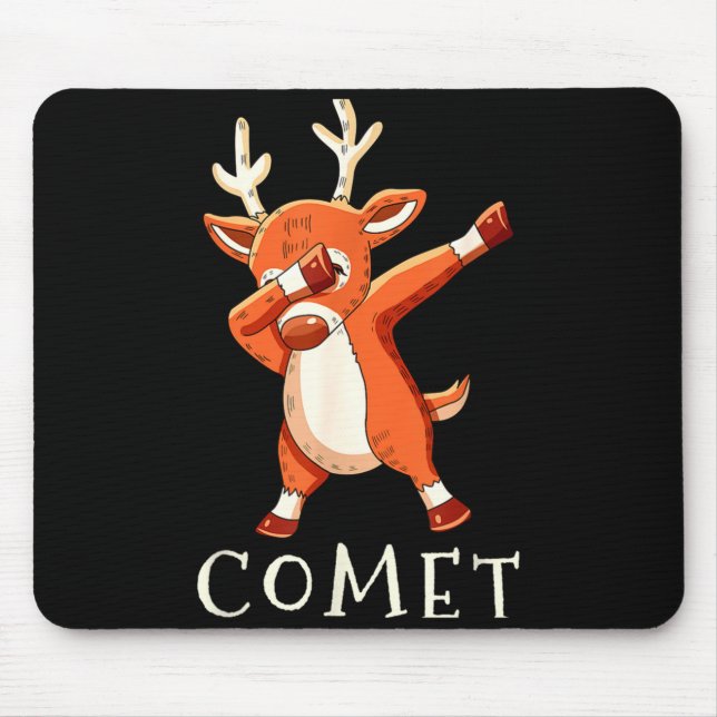 Mousepad Comet Santas Reindeers Family Matching Outfit Chri (Frente)