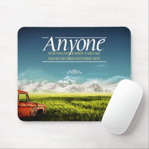 Mousepad "Cometer erros" Citação Inspiracional