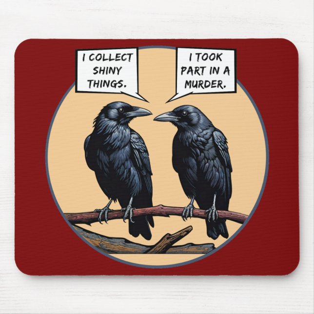 Mousepad Comics engraçados de assassinato de corvos (Frente)