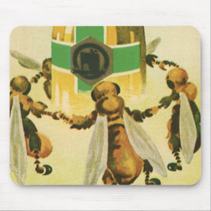 Mousepad Comida Antiga, Abelhas Orgânicas Dançando em Pote