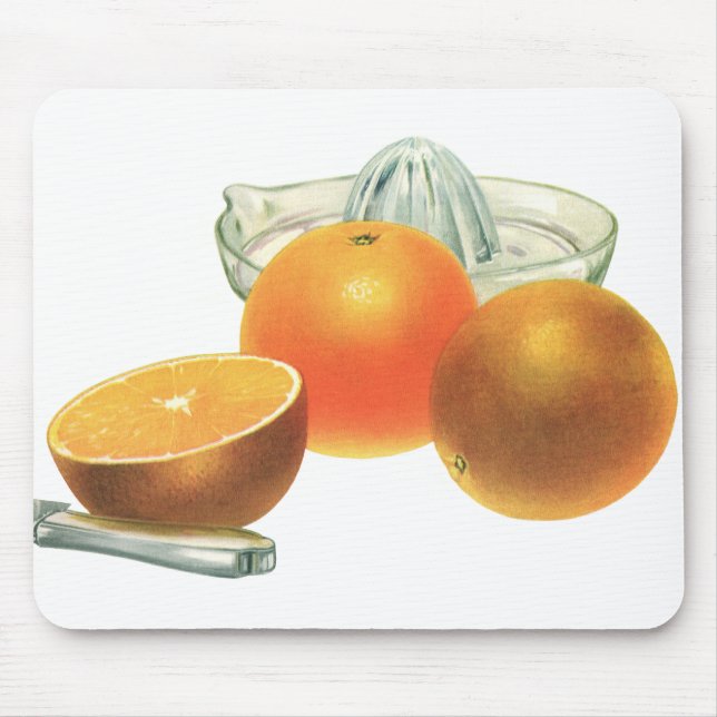 Mousepad Comida Antiga Fruta, Laranjas Maduras Esmagador Ca (Frente)