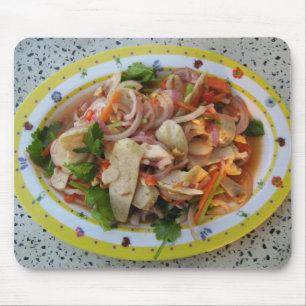 Mousepad Comida asiática picante tailandesa da rua da