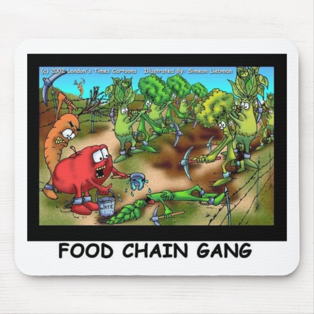 Mousepad Comida Chain Gang Funny Gifs Camisetas & Coleções (Frente)