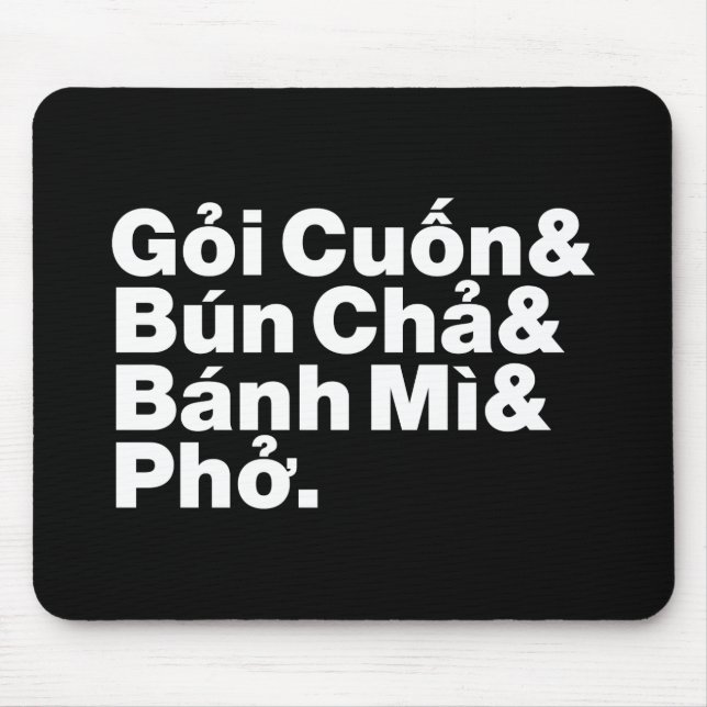 Mousepad Comida da rua vietnamita (Frente)