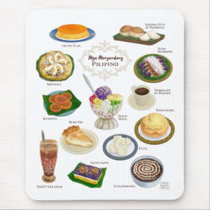 Mousepad Comida das Filipinas / Meryenda / Desserts