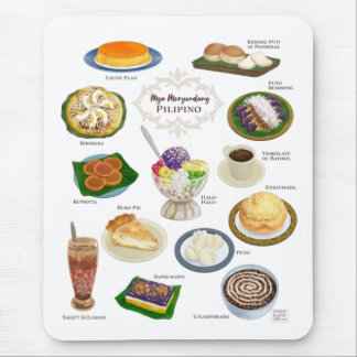 Mousepad Comida das Filipinas / Meryenda / Desserts