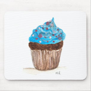 Mousepad Comida de cupcake azul