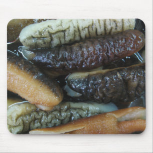 Mousepad Comida do mercado de Yaowarat do pepino de mar…