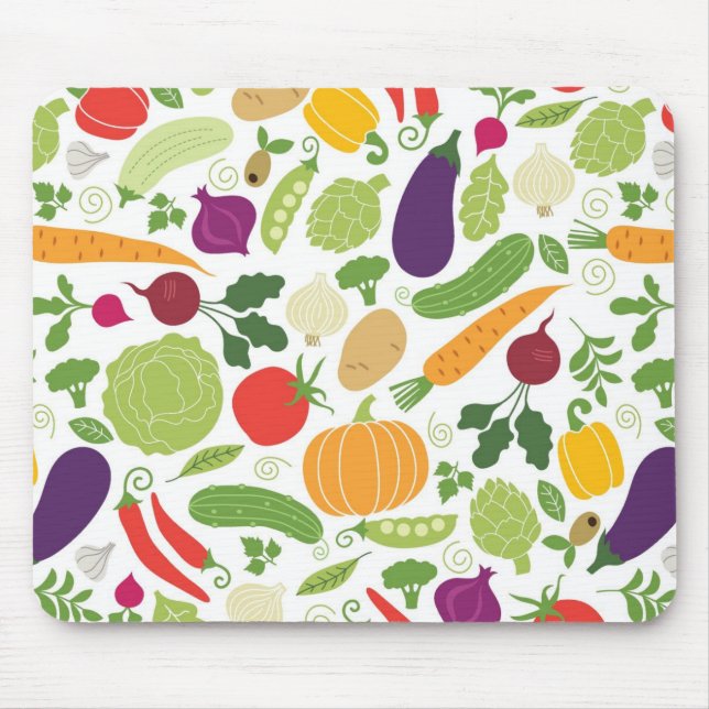Mousepad Comida em um fundo branco (Frente)
