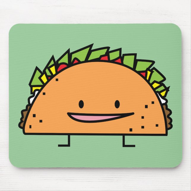 Mousepad Comida feliz do mexicano da salsa da carne da (Frente)