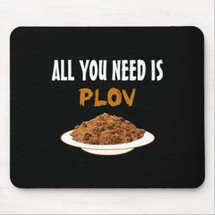 Mousepad Comida Funny Bukharian Uzbek - Churrasco Plov Love