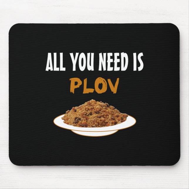 Mousepad Comida Funny Bukharian Uzbek - Churrasco Plov Love (Frente)