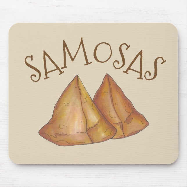 Mousepad Comida indiana Cozinhar vegetal Samosas (Frente)