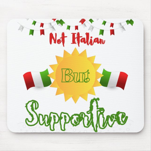 Mousepad Comidas e pratos italianos mais populares (Frente)