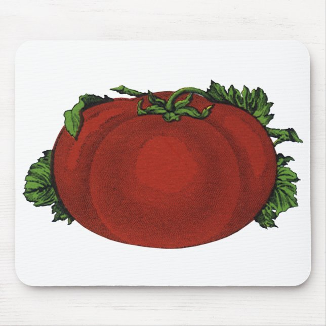 Mousepad Comidas, tomate em relevo, produtos hortícolas e F (Frente)